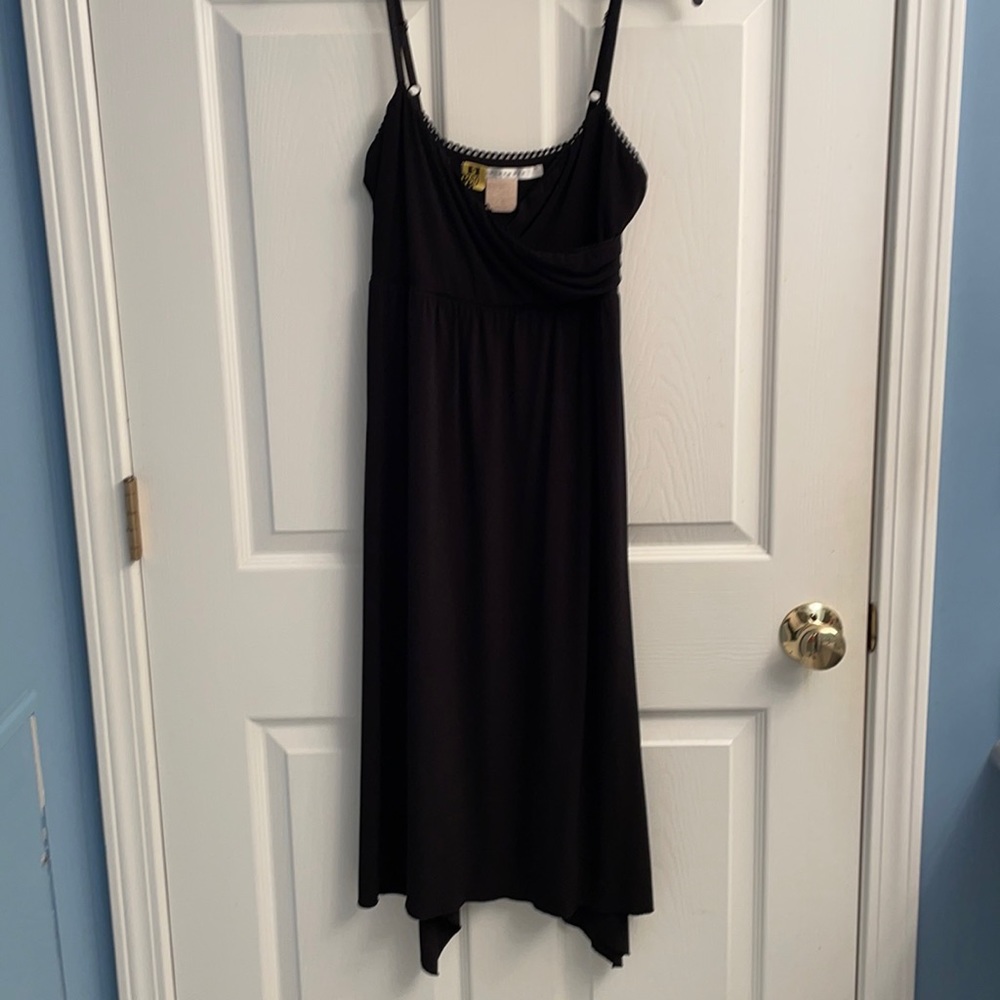 Black Max Studio xs midi length uneven hem dress